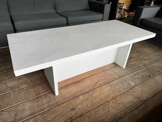Microcement salontafel lichtgrijs