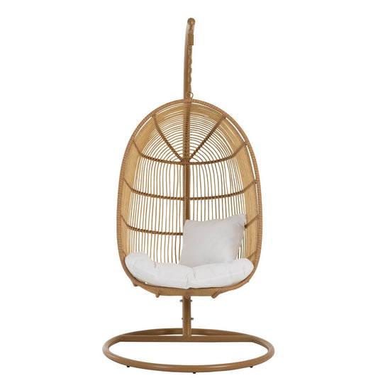 J-Line hangstoel Ovaal - staal - naturel