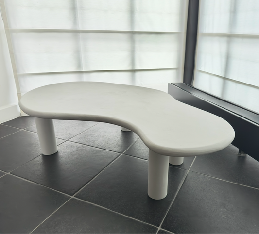 Salontafel microcement white river