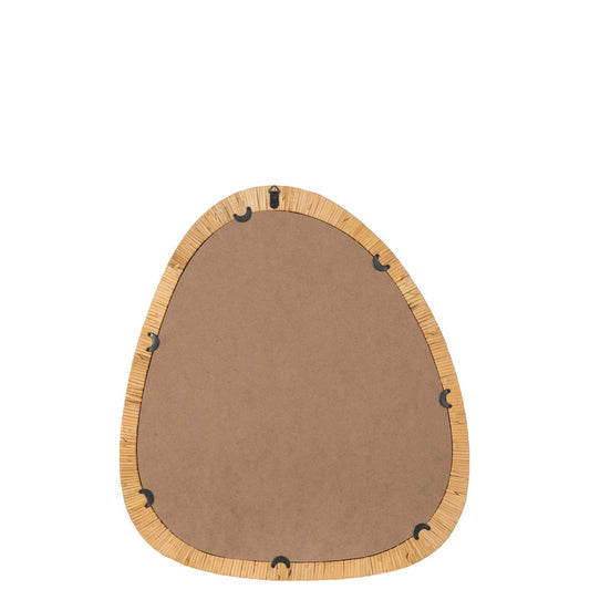J-Line spiegel Paille - jute/glas - naturel - large - 60 x 66 cm