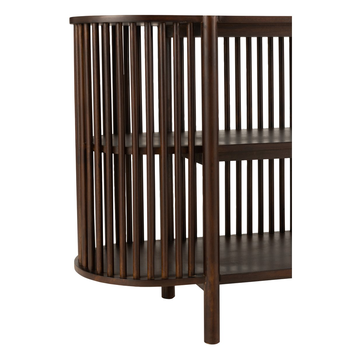 J-Line Console 2 Planken Conie Mango Hout Donker Bruin