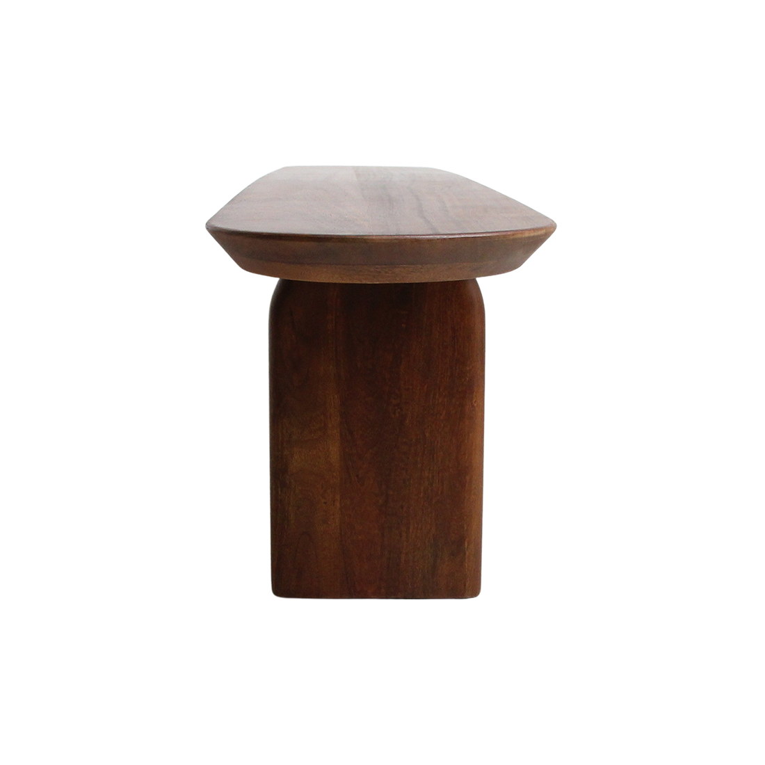 Bullnose eetkamerbank bruin