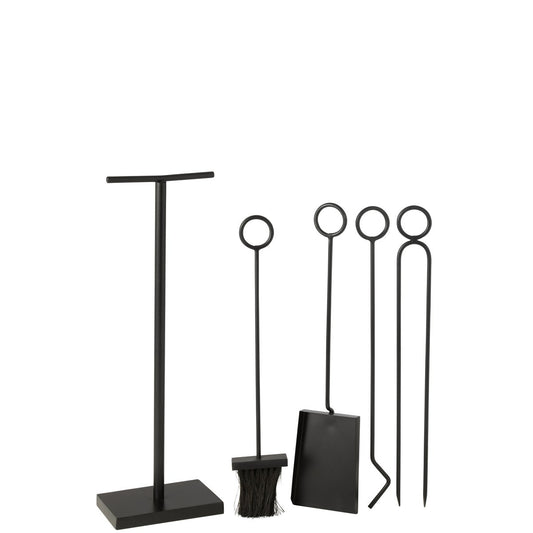 J-Line haardbestek Ring - metaal - zwart