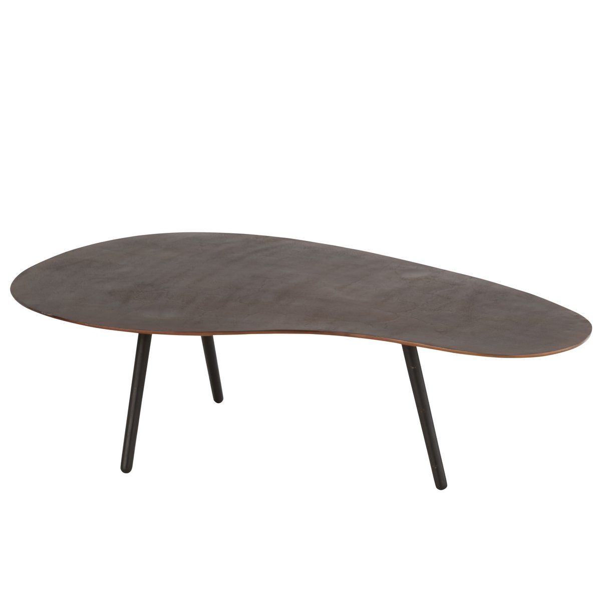 J-Line Salontafel Druppel Aluminium/Ijzer Bruin Large - 119 x 71.5 x 36.5 cm
