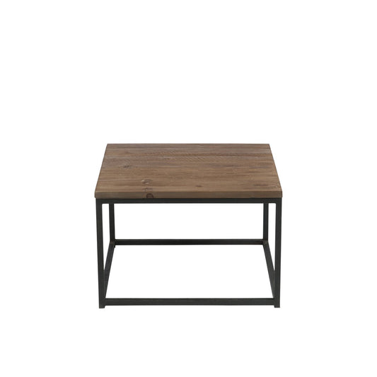 J-Line bijzettafel - hout/metaal - bruin/zwart