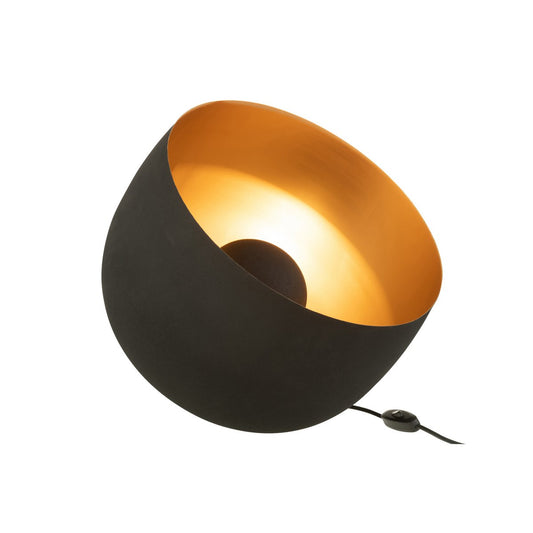 J-Line lamp Rond - metaal - zwart/goud - large