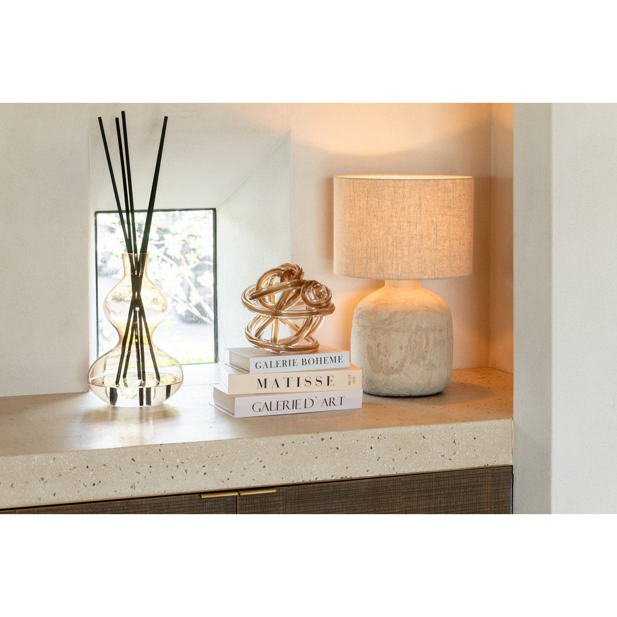 J-line lamp mia terracotta klein