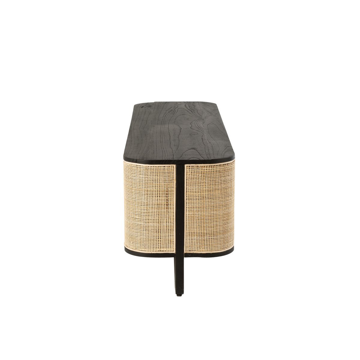 J-Line Molly TV kast - hout - naturel/ zwart – woonaccessoires