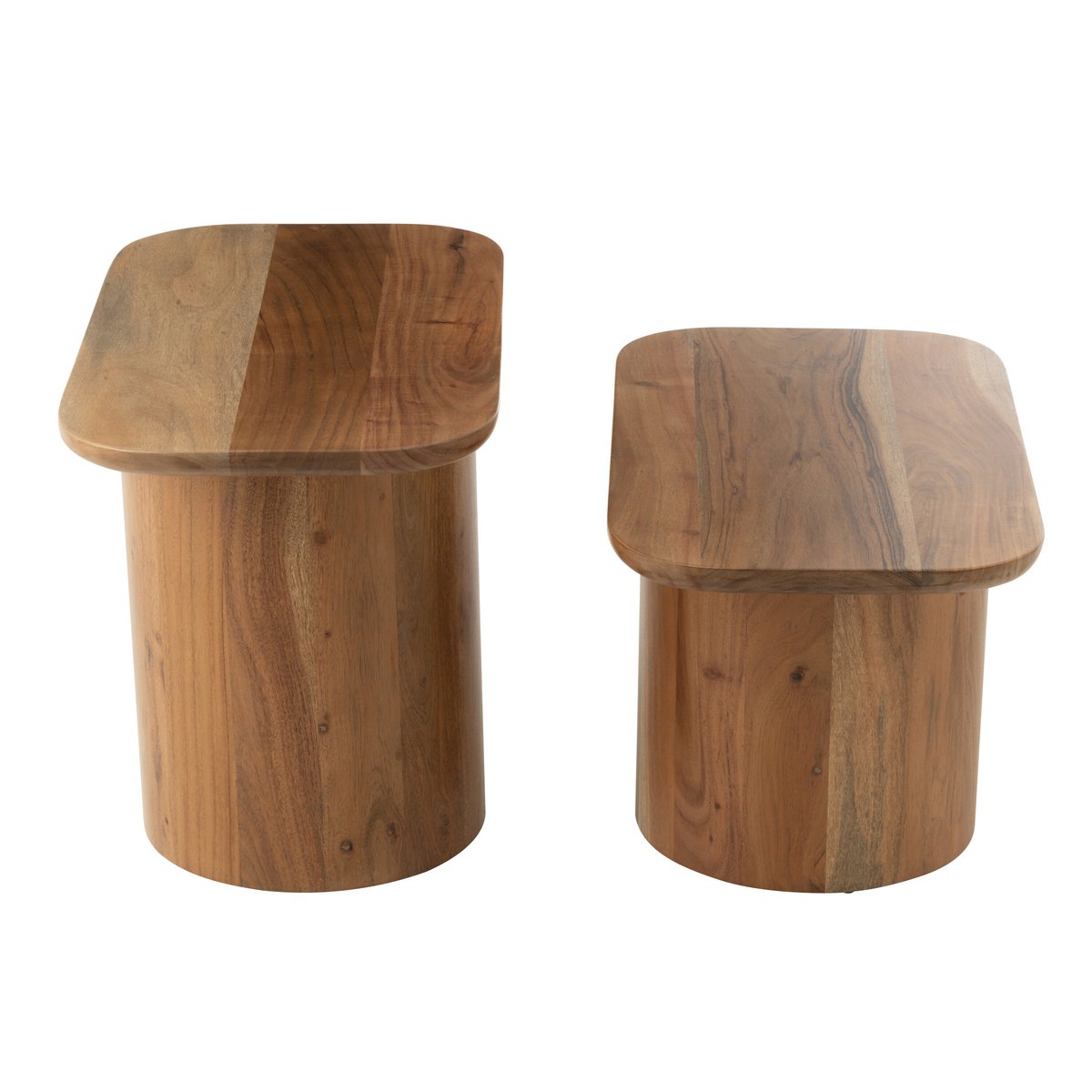 J-Line bijzettafel Acacia - hout - naturel - set van 6