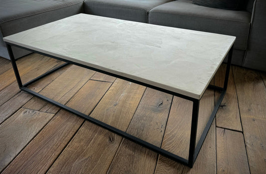 Microcement salontafel hot steam