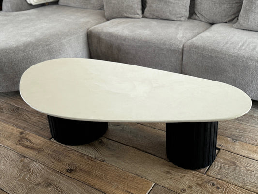 Salontafel microcement zandkleur