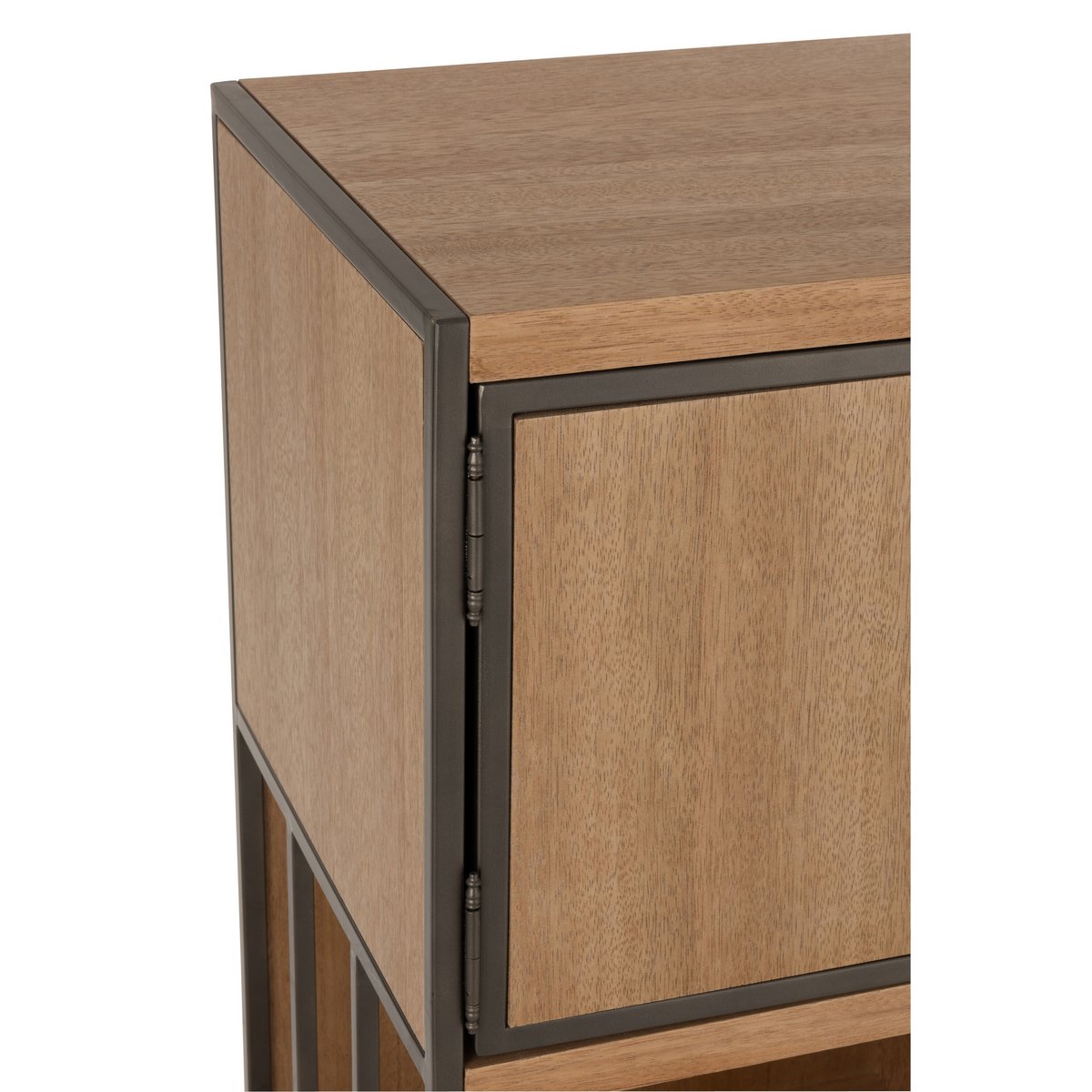 J-Line Compartimenten kast - hout/ metaal - naturel