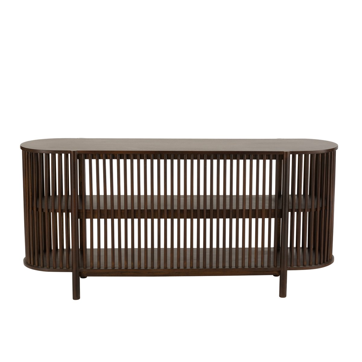 J-Line Console 2 Planken Conie Mango Hout Donker Bruin