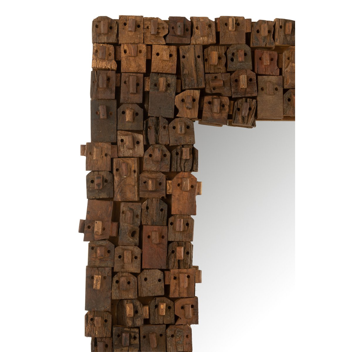 J-Line spiegel Syma - hout/glas - naturel - large - 100 x 180 cm