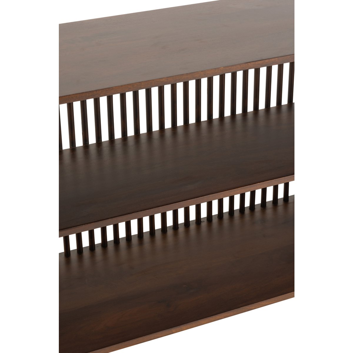 J-Line Console 2 Planken Conie Mango Hout Donker Bruin