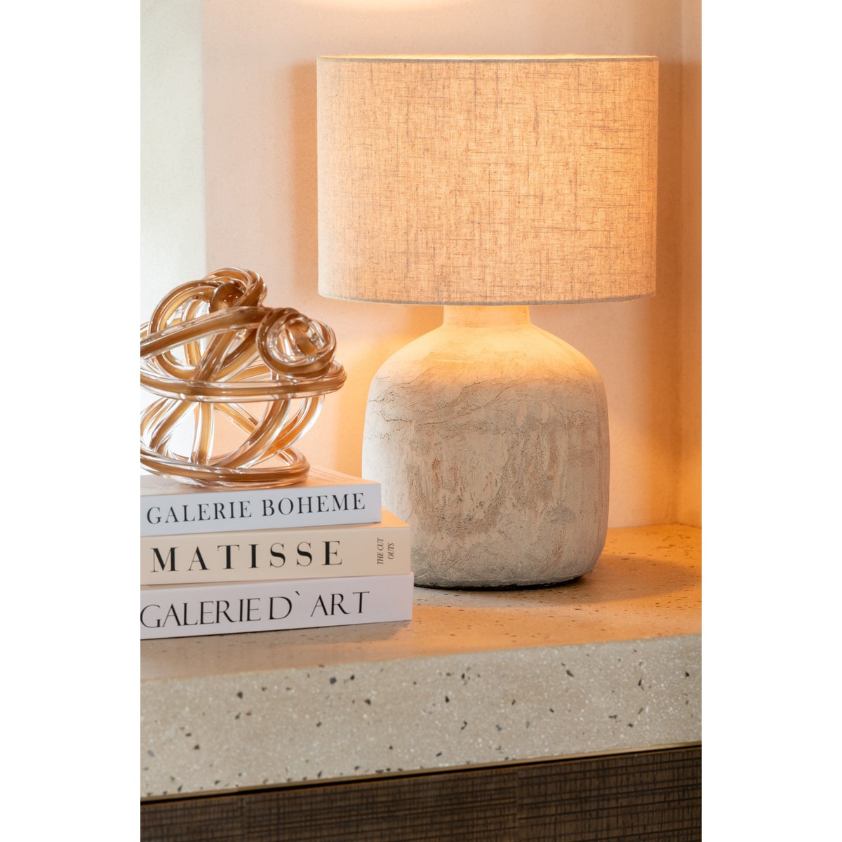 J-line lamp mia terracotta klein