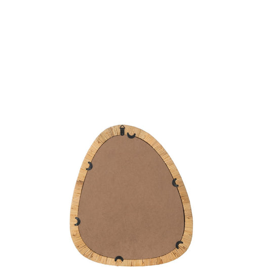 J -Line Spiegel Paille - Jute/Glas - Naturel - Small - 54 x 46,5 cm