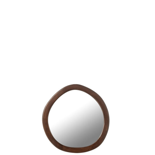 J -Line Spiegel Whisp - Houtglas- Bruin - Small - Ø 40 cm