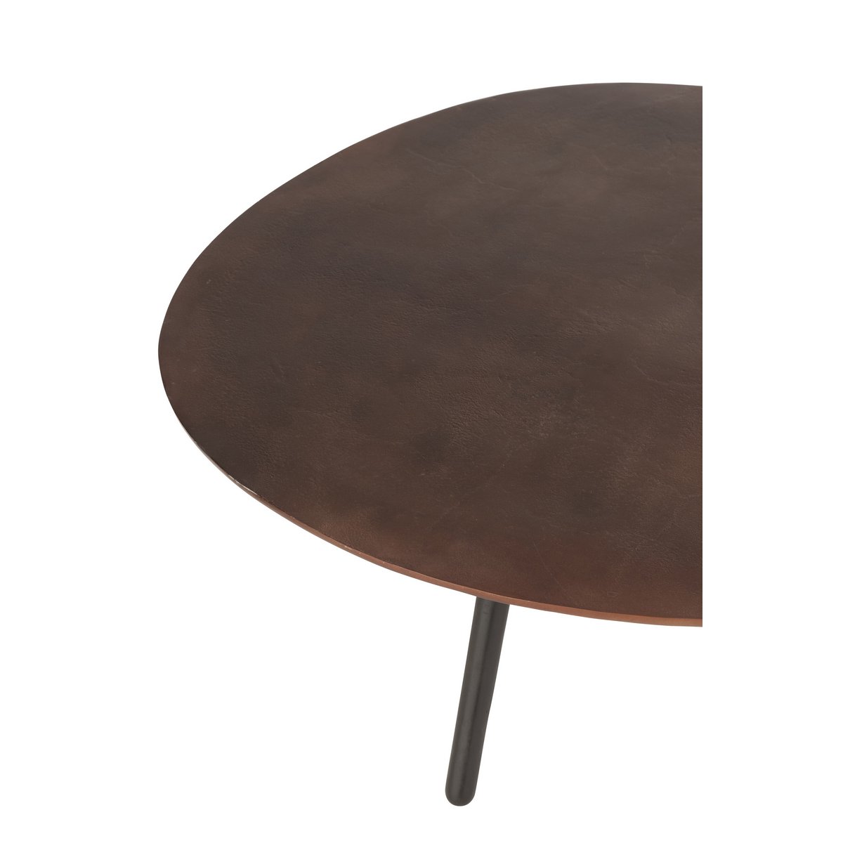 J-Line Salontafel Druppel Aluminium/Ijzer Bruin Large - 119 x 71.5 x 36.5 cm