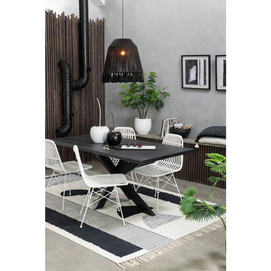 J-Line hanglamp Celia - jute - zwart - large