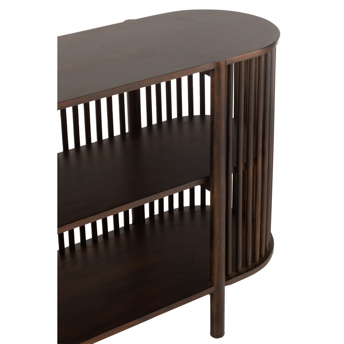 J-Line Console 2 Planken Conie Mango Hout Donker Bruin