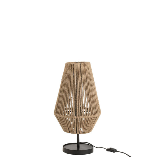 J-Line Tafellamp Kegel Ijzer/Jute Naturel