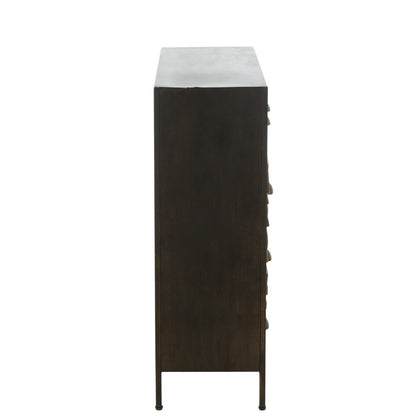 J-Line Kast 16 Schuiven Hout/Metaal Bruin