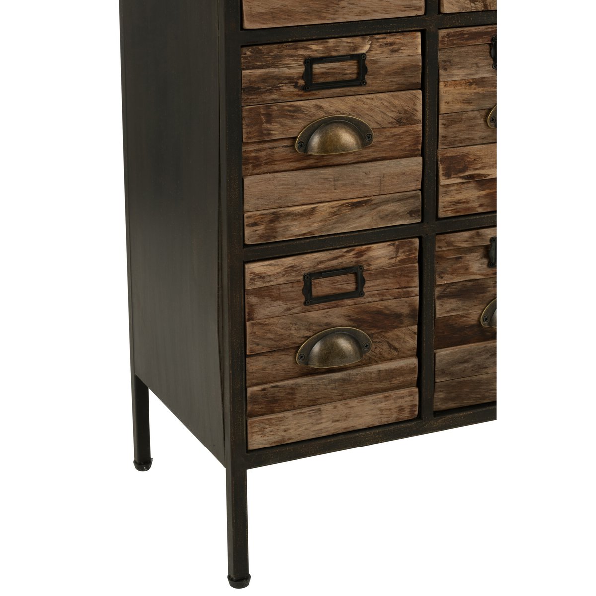 J-Line Kast 16 Schuiven Hout/Metaal Bruin