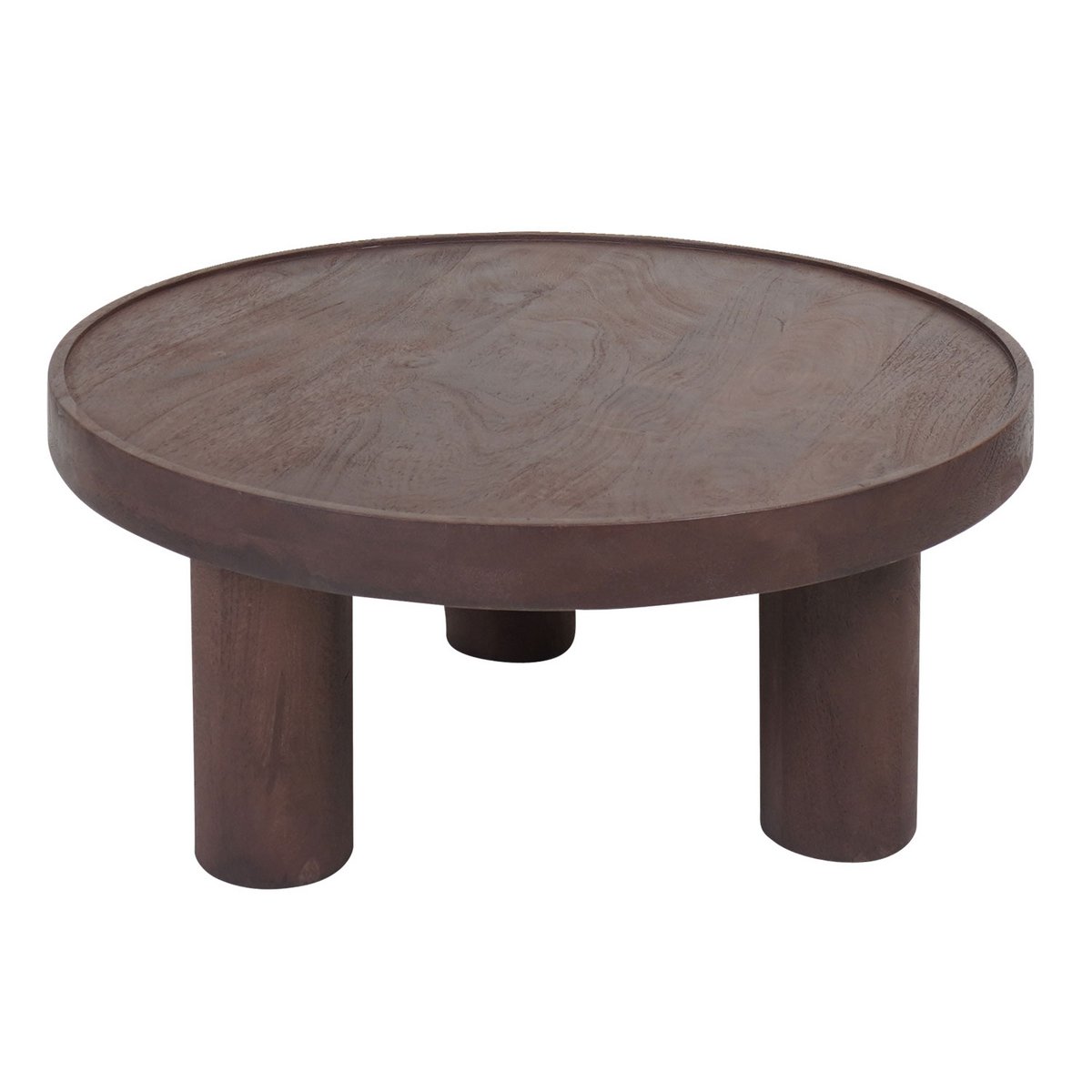 Salontafel Tias ø70 cm – Espresso Mangohout