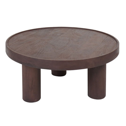 Salontafel Tias ø70 cm – Espresso Mangohout