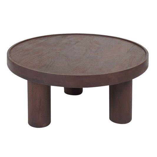 Salontafel Tias ø70 cm – Espresso Mangohout