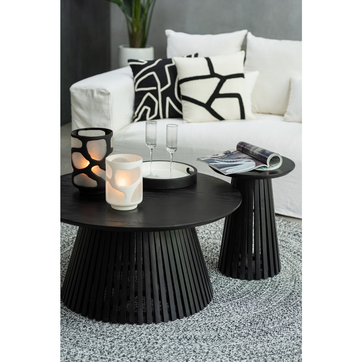 J-Line Tafel Vincent Mangohout Zwart Medium