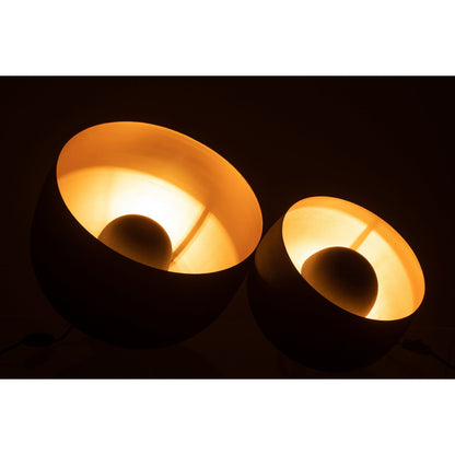J-Line lamp Rond - metaal - zwart/goud - large