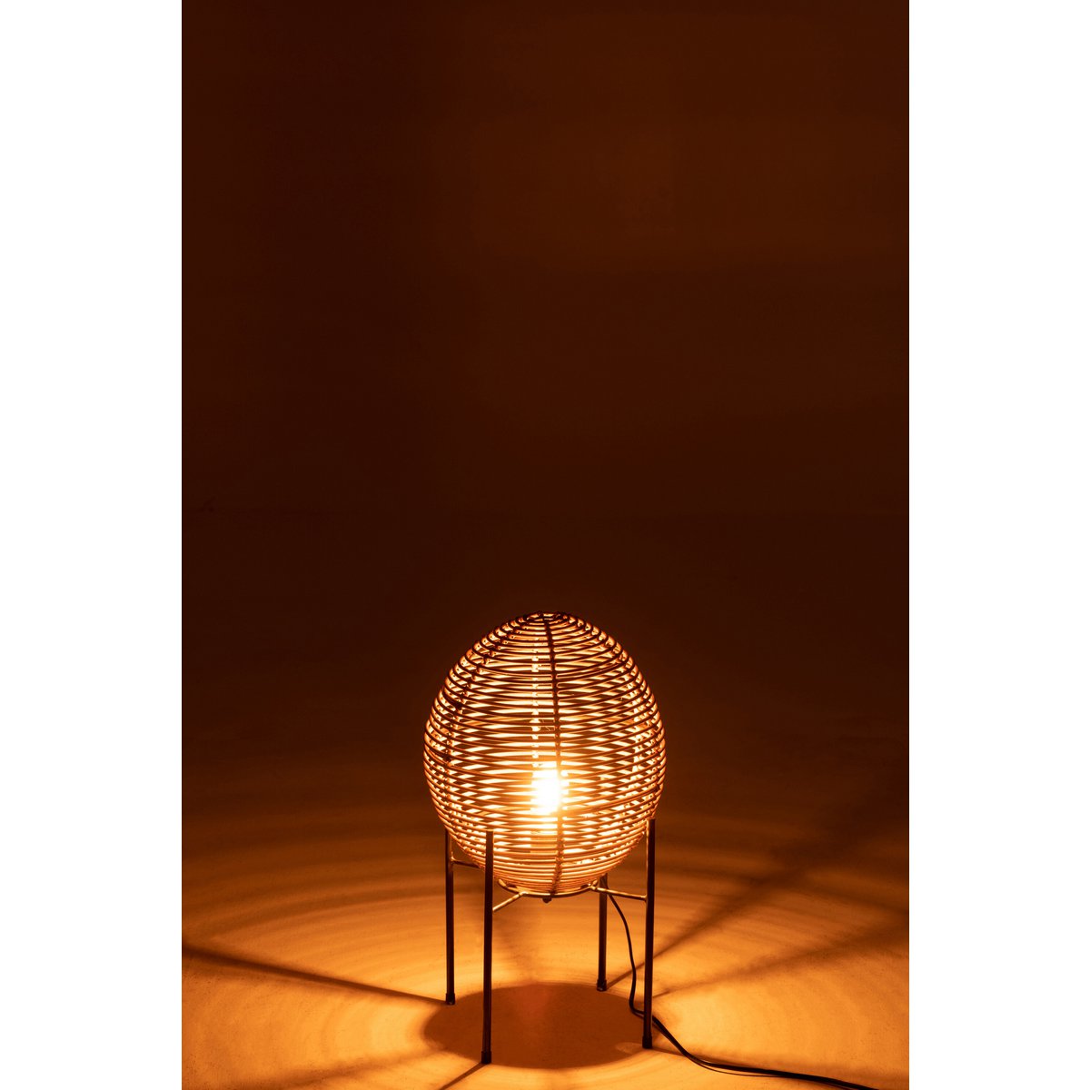 J-Line tafellamp Op Frame - jute/metaal - naturel