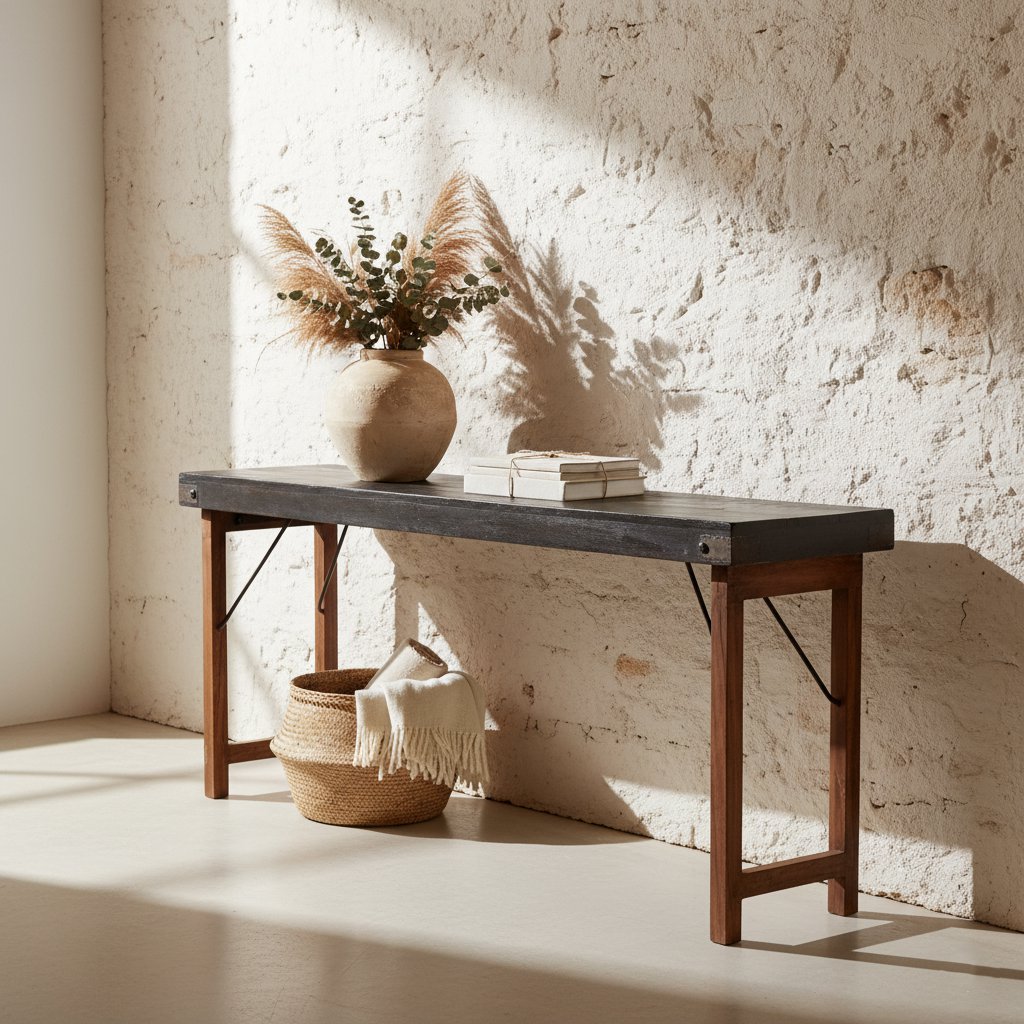 Console tafel zwart opklapbaar