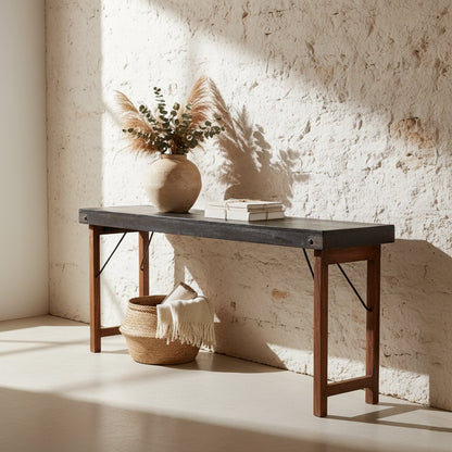 Console tafel zwart opklapbaar