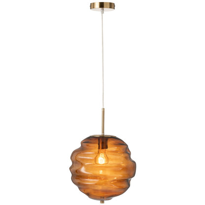 J-Line hanglamp - glas - bruin