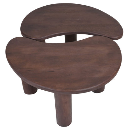 Salontafel Lina – Espresso Mangohout – Set van 2