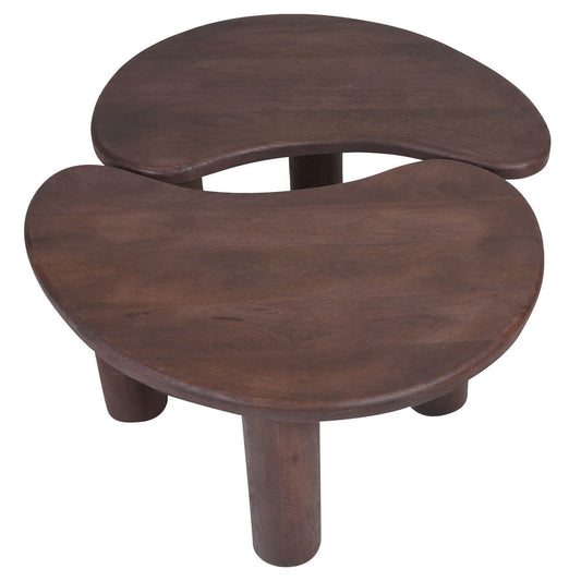 Salontafel Lina – Espresso Mangohout – Set van 2