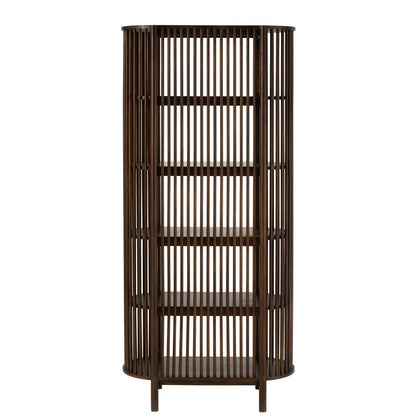 J-Line Rek Conie 5 Planken Mango Hout Donker Bruin
