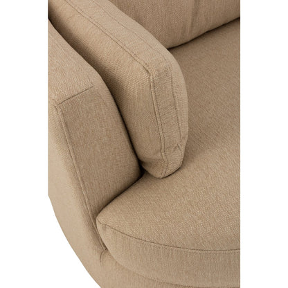 J-Line Loungestoel Swiv Hout/Textiel Beige