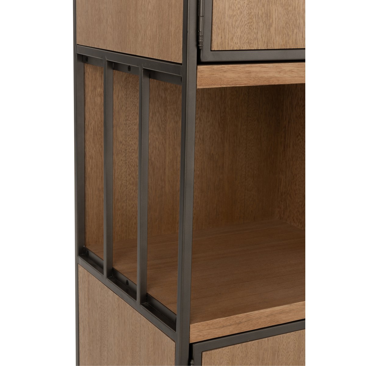 J-Line Compartimenten kast - hout/ metaal - naturel