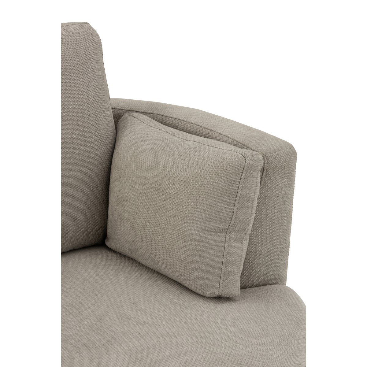 J-Line Loungestoel Swiv Hout/Textiel Grijs