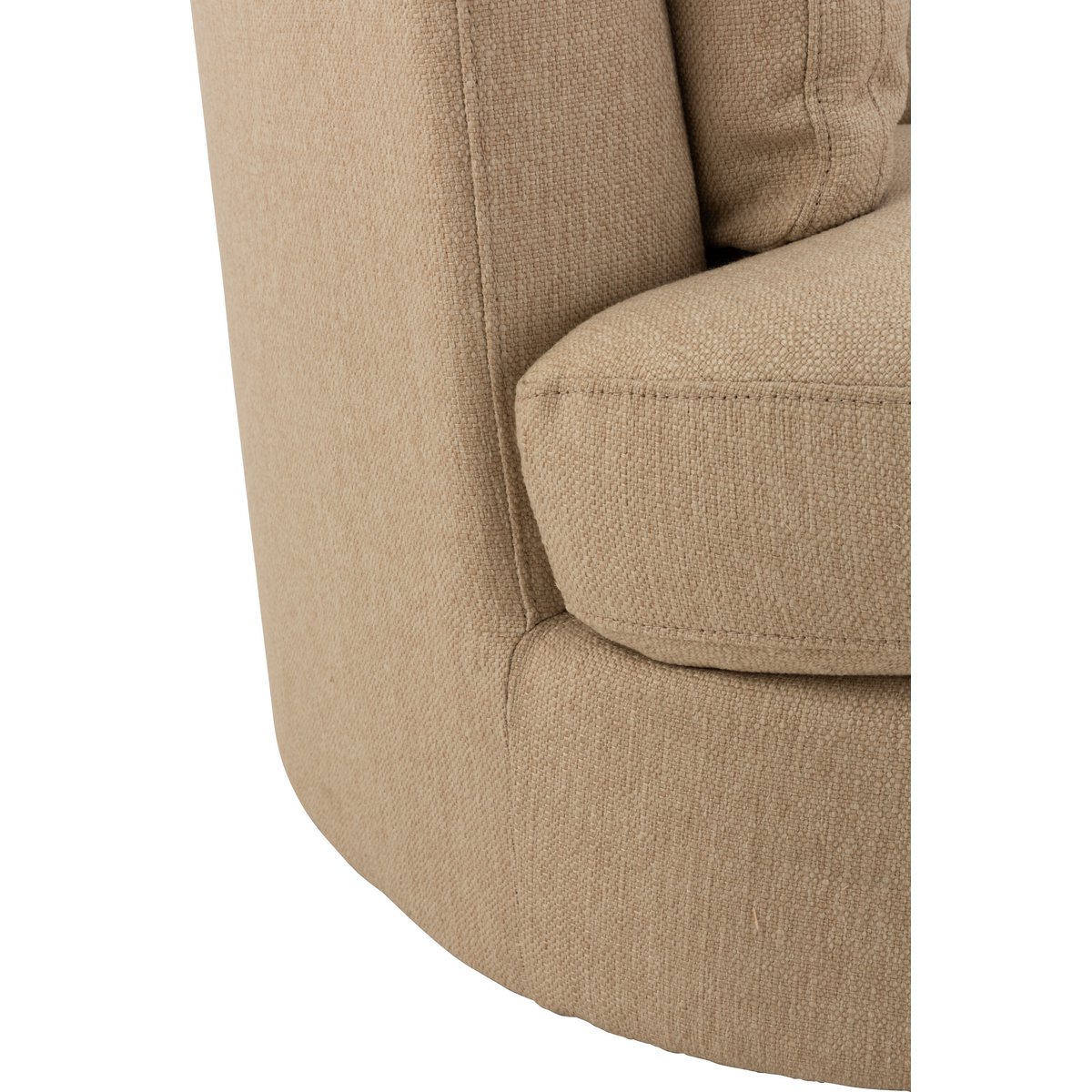 J-Line Loungestoel Swiv Hout/Textiel Beige