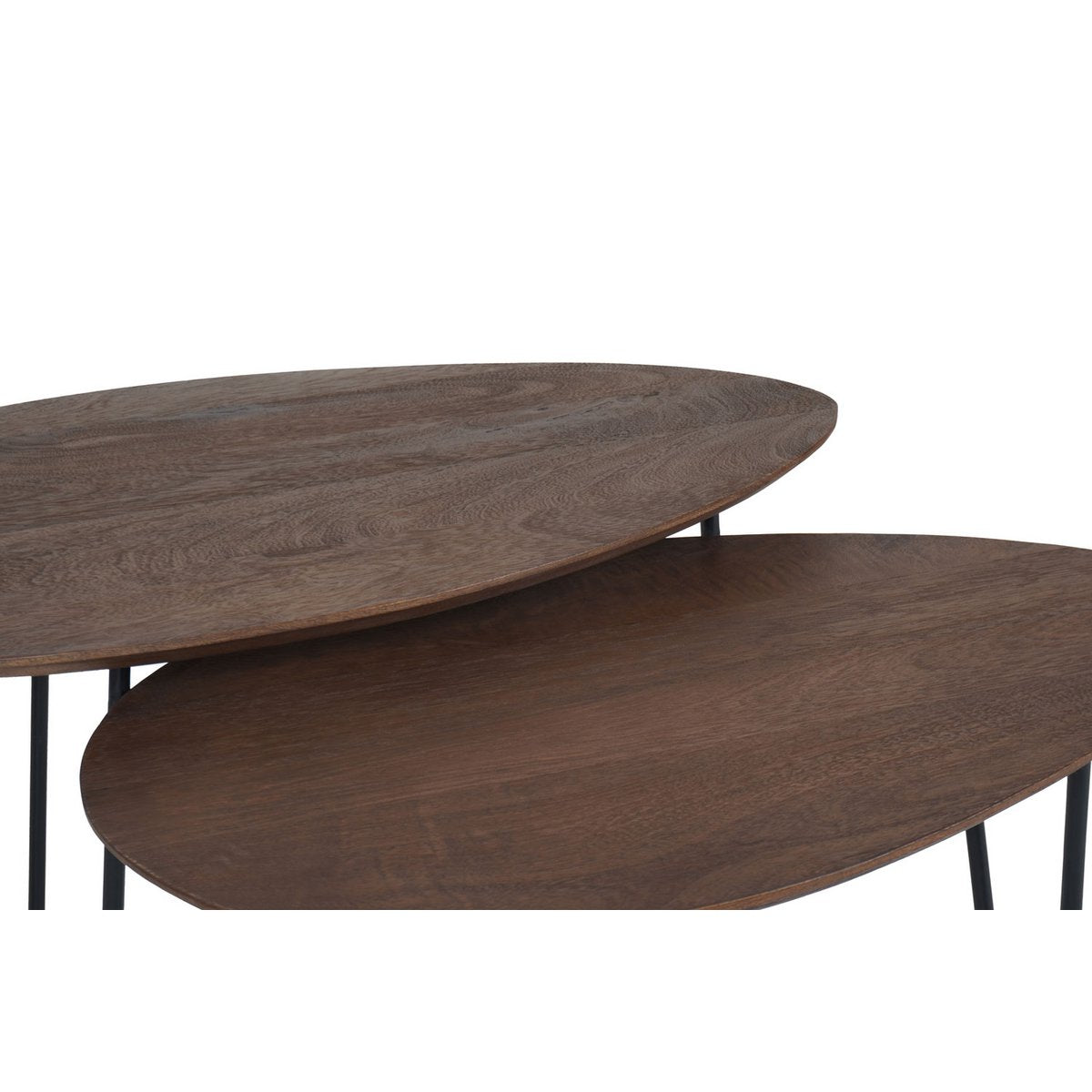 Salontafel Fabio – Espresso Mangohout – Set van 2