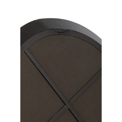 J-Line spiegel Rond - metaal/glas - zwart - small - 60.5 x 58 cm