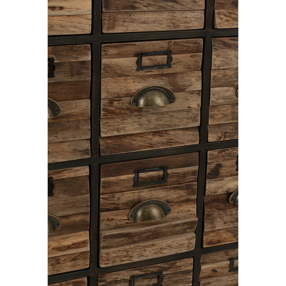 J-Line Kast 16 Schuiven Hout/Metaal Bruin