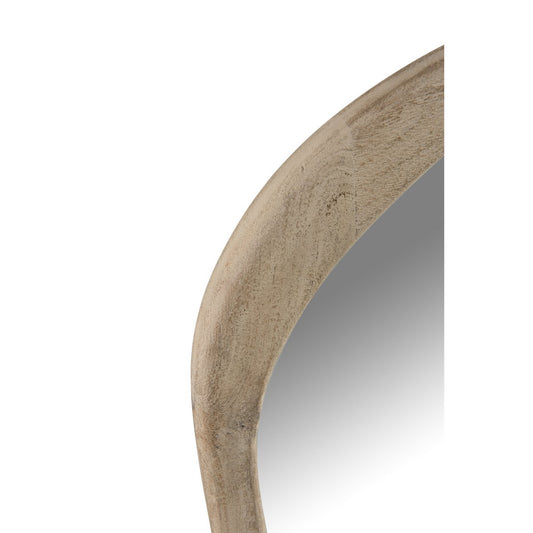 J-Line spiegel Onregelmatig - hout - naturel - large - 83 cm hoog