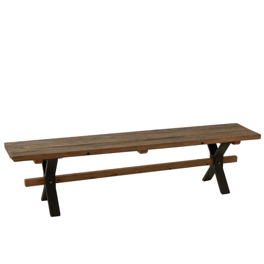 J-Line Verouderd bank - hout - bruin