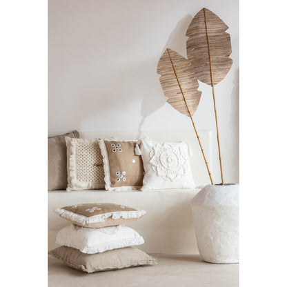 J-Line vaas Large Chad - papier mache/karton - wit - 68 cm hoog